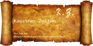 Kasztner Zoltán névjegykártya