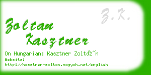 zoltan kasztner business card